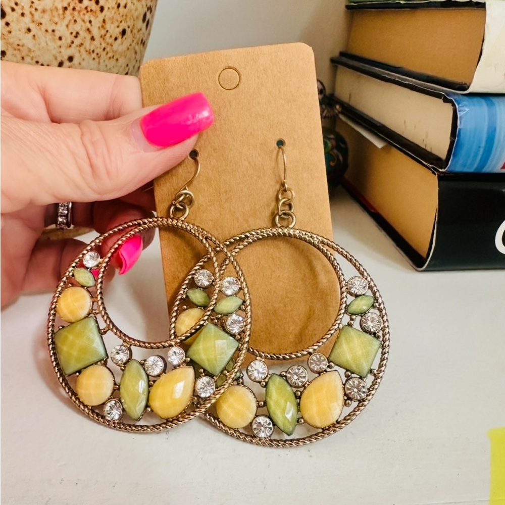 Elegant Multicolor Hoop Earrings